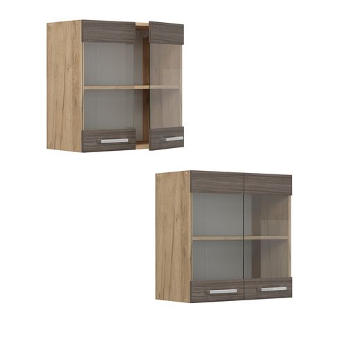 Armoire En Verre R-line 54101 Gris Noble 60cm