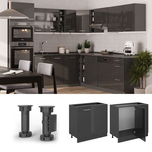 Meuble Dangle R-line 54105 Anthracite Haute Brillance 86cm Sans Pt