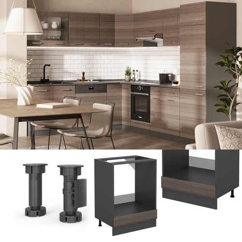 Meuble Pour Four R-line 54138 Gris Noble 60cm Sans Pt