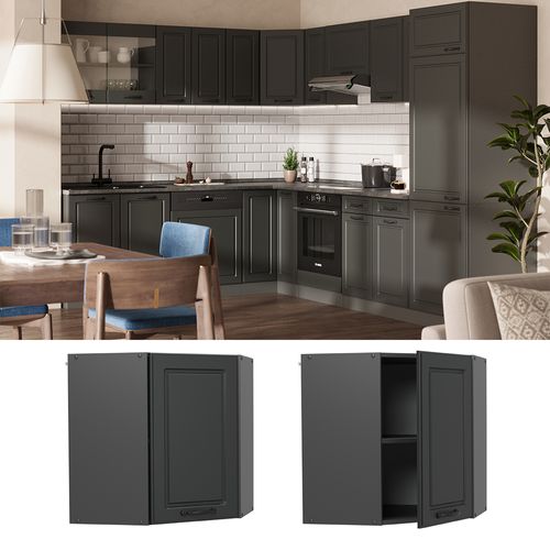 Elément Haut De Cuisine R-line 54139 Anthracite Campagne 57cm