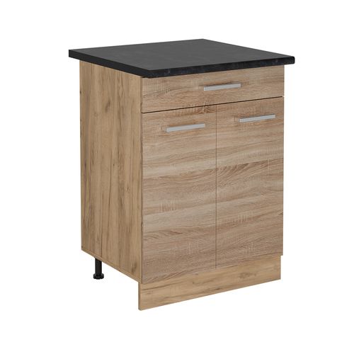 Meuble Cuisine R-line 54143 Sonoma 60cm Avec Tiroir, Pt Anthracite