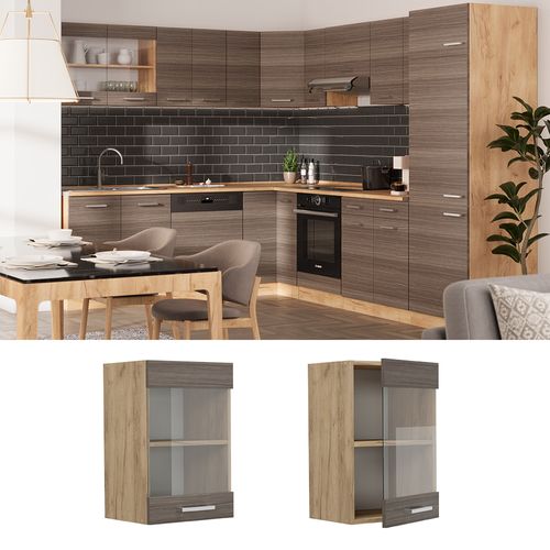 Armoire En Verre R-line 54149 Gris Noble 40cm