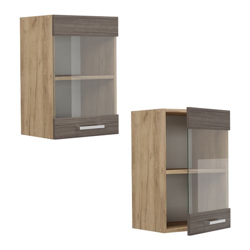 Armoire En Verre R-line 54149 Gris Noble 40cm