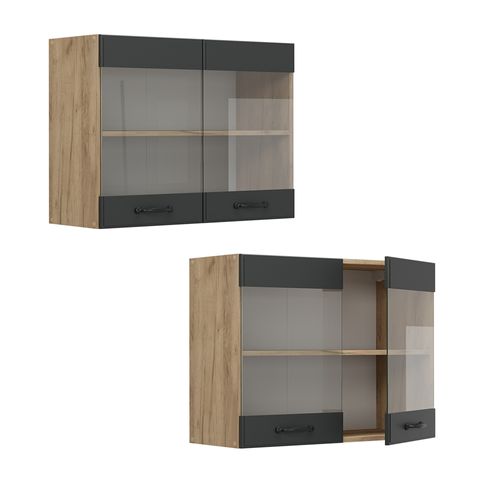 Armoire En Verre R-line 54150 Anthracite Campagne 80cm