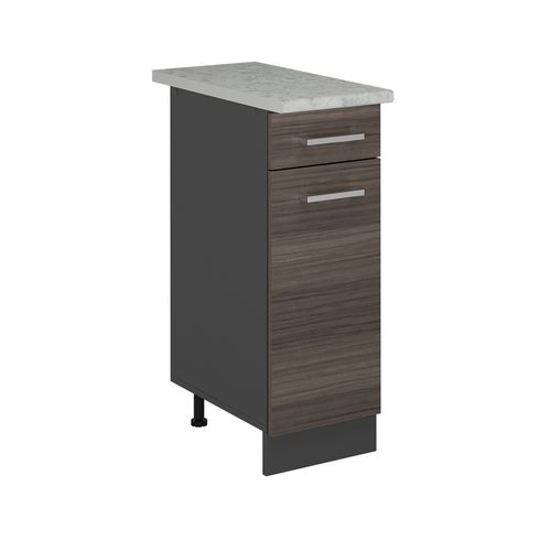 Meuble Cuisine R-line 54218 Gris Noble 30cm Pt Marbre