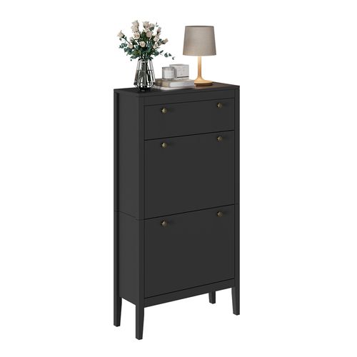 Armoire à Chaussures Aron 54256 Noir 60x115cm