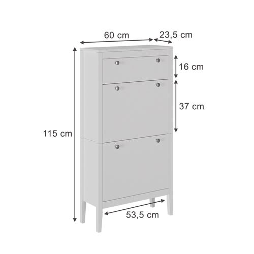 Armoire à Chaussures Aron 54257 Blanc 60x115cm