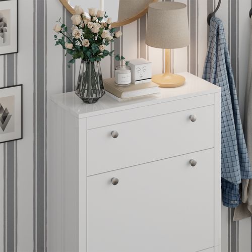 Armoire à Chaussures Aron 54257 Blanc 60x115cm