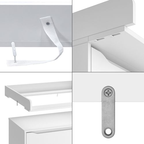 Matelas à Langer Wicko 54277 Blanc 80x76cm