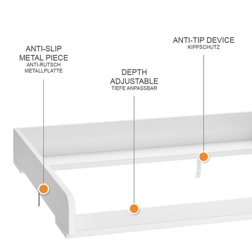 Matelas à Langer Wicko 54277 Blanc 80x76cm