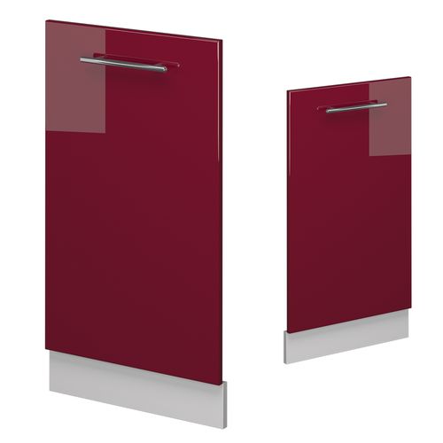Façade De Lave-vaisselle Fame-line 54296 Rouge Bordeaux Haute Brillance 45cm Sans Pt