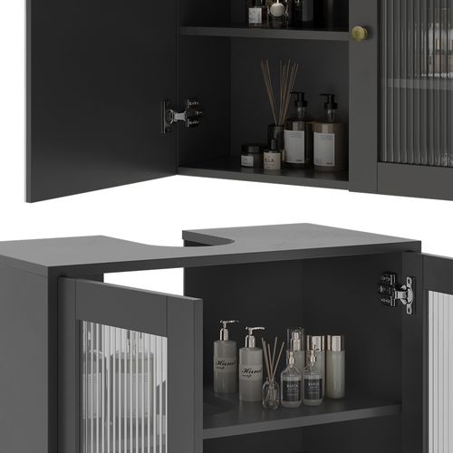 Meubles Bain Malte 54326 Gris 4 Pièces