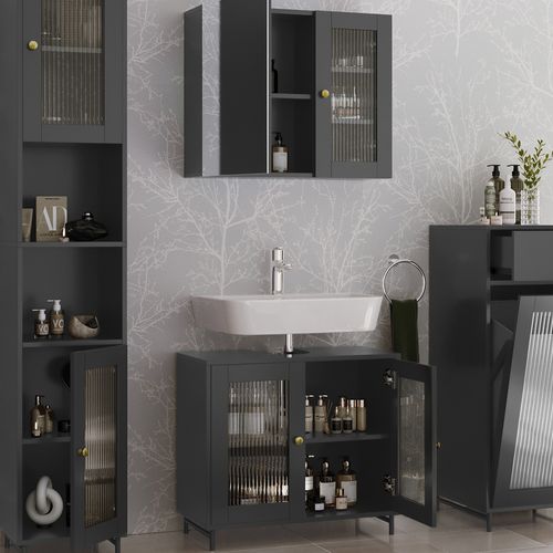 Meubles Bain Malte 54326 Gris 4 Pièces