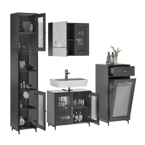 Meubles Bain Malte 54326 Gris 4 Pièces