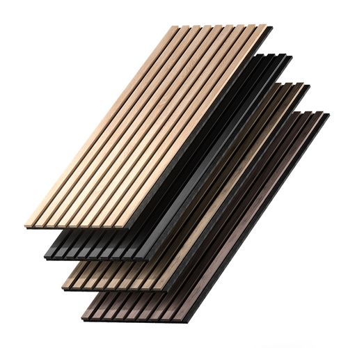 Set De 12 Panneaux Muraux Décoratifs 120x40 Cm - Noir