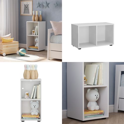 Étagère Pour Enfants Estell 54366 Blanc 36.2x72.9cm 2 Compartiments