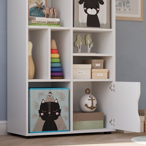 Étagère Pour Enfants Estell 54369 Blanc 71x148.4cm