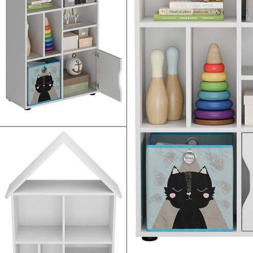 Étagère Pour Enfants Estell 54369 Blanc 71x148.4cm