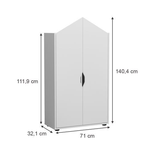 Étagère Pour Enfants Estell 54372 Blanc 71x140.4cm