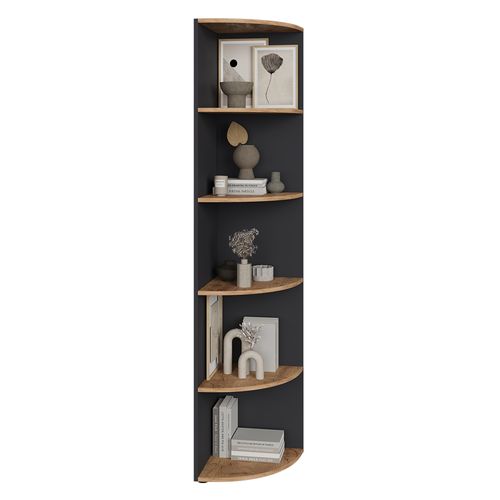 Étagère Dangle Ecki 54375 Anthracite/chêne Doré 40x180cm
