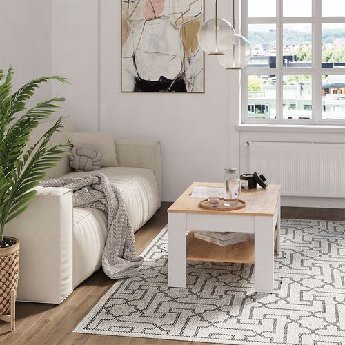 Table Basse Milan 54385 Chêne Blanc/force De Lor 92.2x65cm