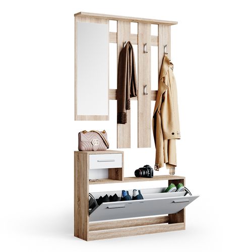 Vestiaire Billy 54398 Sonoma/blanc 100x111.6cm