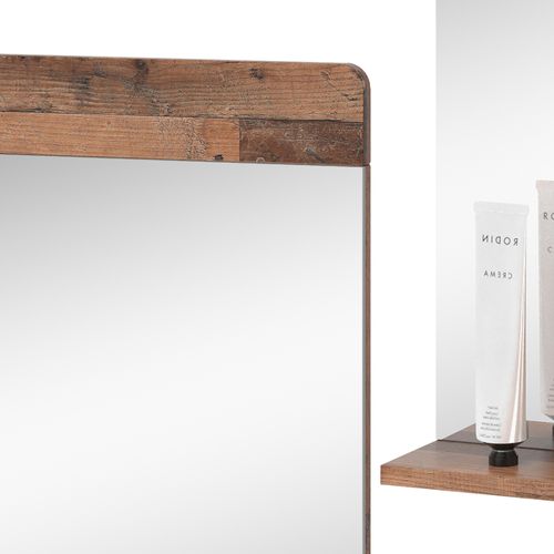 Miroir De Salle De Bain Izan 54409 Oldstyle 60x62cm Avec Tablette