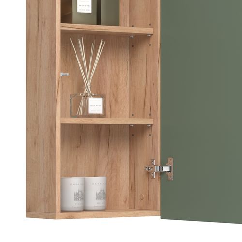Armoire Suspendue Izan 54417 Vert/force De Lor Chêne 36.6x76.6cm