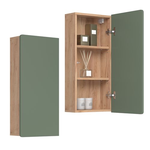 Armoire Suspendue Izan 54417 Vert/force De Lor Chêne 36.6x76.6cm