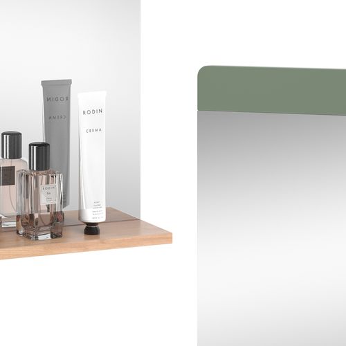 Miroir De Salle De Bain Izan 54419 Vert/force De Lor Chêne 80.1x62cm Avec Abonnement