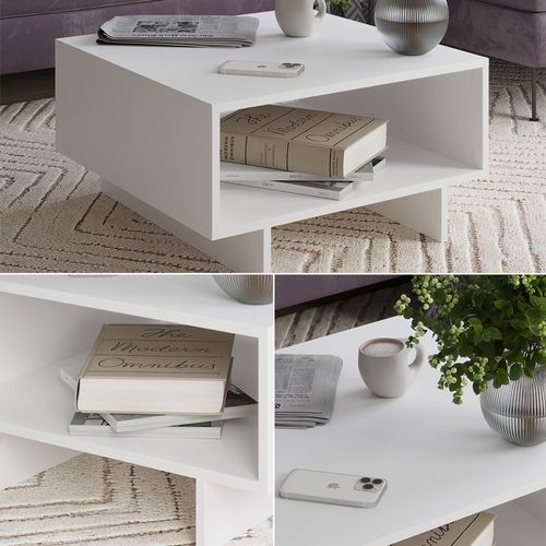 Table Basse Luka 54424 Blanc 60x60cm