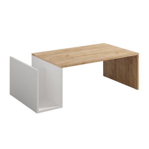 Table Basse Avento 54446 Chêne Doré/blanc 100x50cm