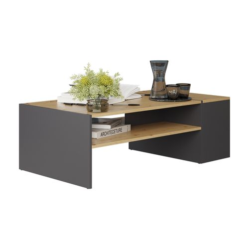 Table Basse Rubby 54447 Chêne Artisan/anthracite 110x60cm