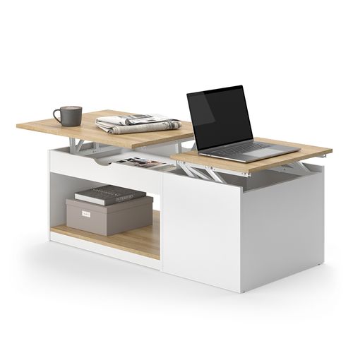 Table Basse Avela 54544 Blanc/sonoma 55x110cm