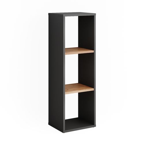 Étagère Sur Pied Orlando 54547 Anthracite/chêne Doré 30x90.5cm