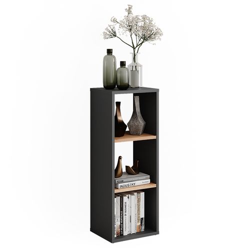 Étagère Sur Pied Orlando 54549 Anthracite/chêne Doré 30x80.1cm