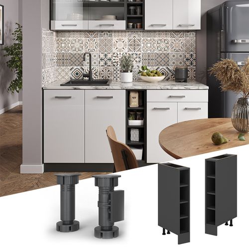 Etagère De Cuisine R-line 54566 Anthracite 15cm Sans Pt