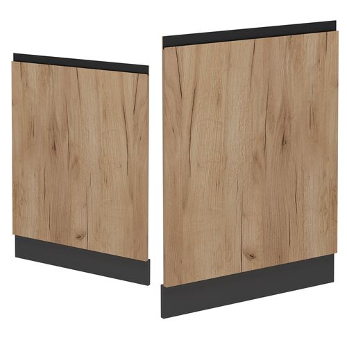 Façade De Lave-vaisselle R-line 54614 Chêne De Force Doré 60cm J-shape Sans Pt