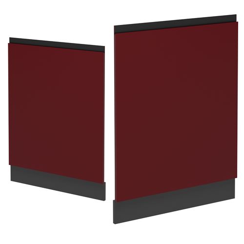 Façade De Lave-vaisselle R-line 54618 Rouge 60cm  J-shape Sans Pt