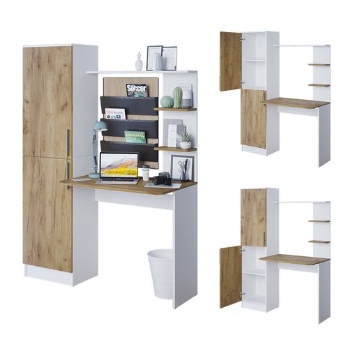 Bureau Tessa 54625 Chêne Blanc/force De Lor 122.9x52cm