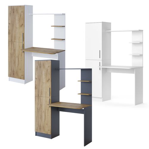 Bureau Tessa 54625 Chêne Blanc/force De Lor 122.9x52cm
