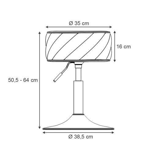 Tabouret Cherio 54629 Rose 35x50.5cm