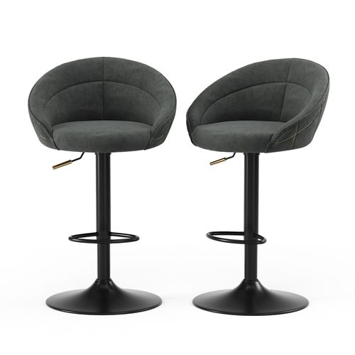 Tabouret De Bar Goldamo 54633 Anthracite 58.5x84.5cm Lot De 2