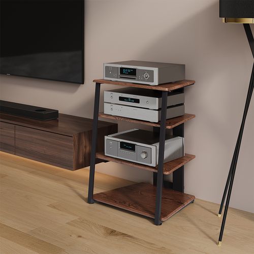 Étagère De Rangement Tonar 57352 Chêne Rustique/noir 61x78cm 4 Étagères Ouvertes