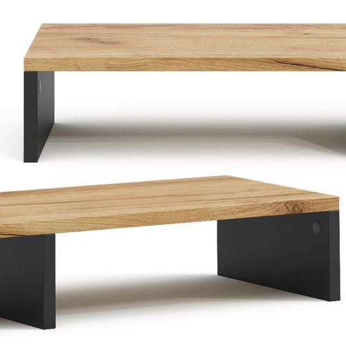 Support De Moniteur Tomy 54672 Anthracite/chêne Doré 80x12cm