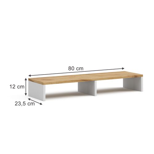 Support De Moniteur Tomy 54697 Chêne Blanc/force De Lor 80x12cm