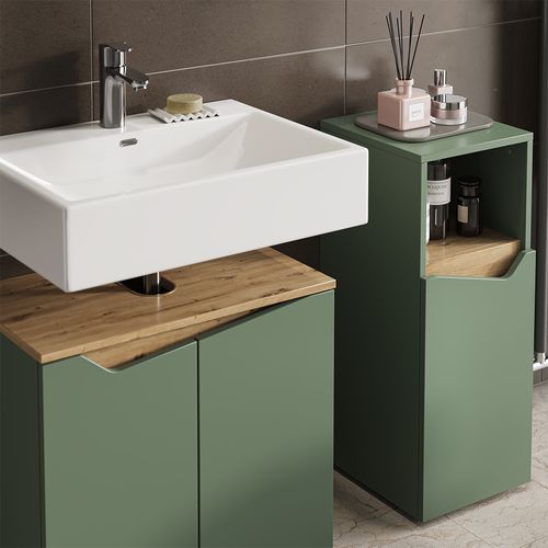 Ensemble De Meubles De Salle De Bains Marelle 54704 Vert/artisan 4 Teile