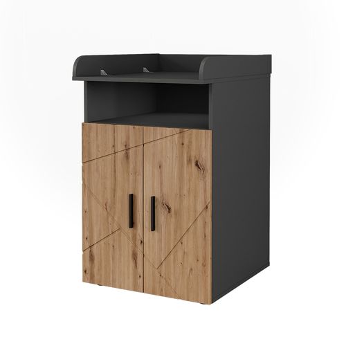 Commode à Langer Irma 54784 Anthracite/artisan 60x97cm Avec Plan à Langer