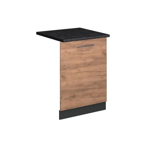 Façade De Lave-vaisselle Fame-line 54809 Chêne De Force Doré 60cm , Pt Anthracite