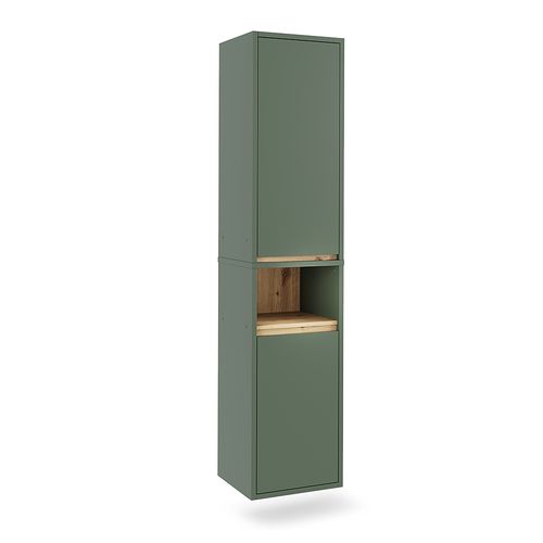 Armoire Haute Viola 54880 Vert/artisan 38x170cm Avec 2 Portes